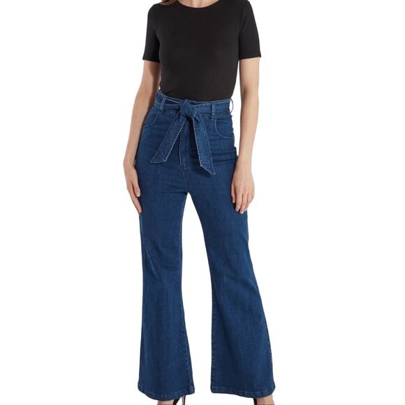 Finders Keepers Denim - Finder’s Keepers Miami Denim Jean Wide Leg Flare Women’s Size Large Indigo Color